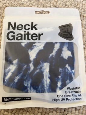 Men's Neck Gaiter Face Mask - Blue Tie-Dye